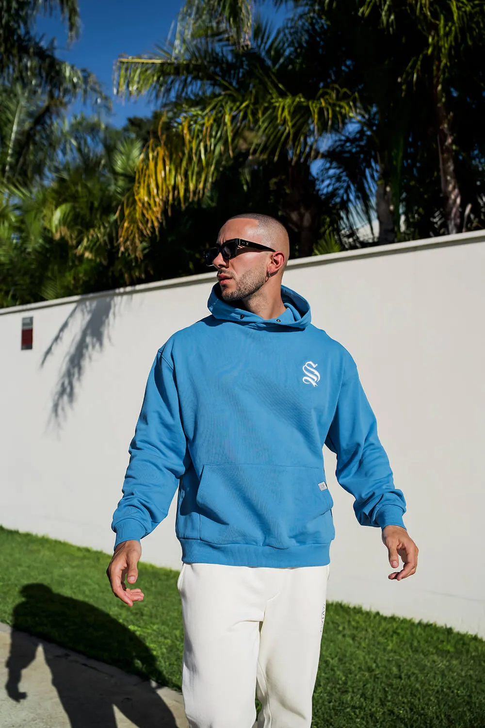 Script Core Hoodie - Blue/White