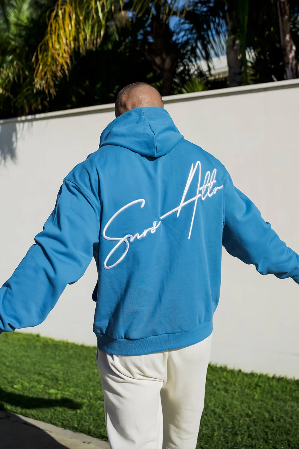 Script Core Hoodie - Blue/White