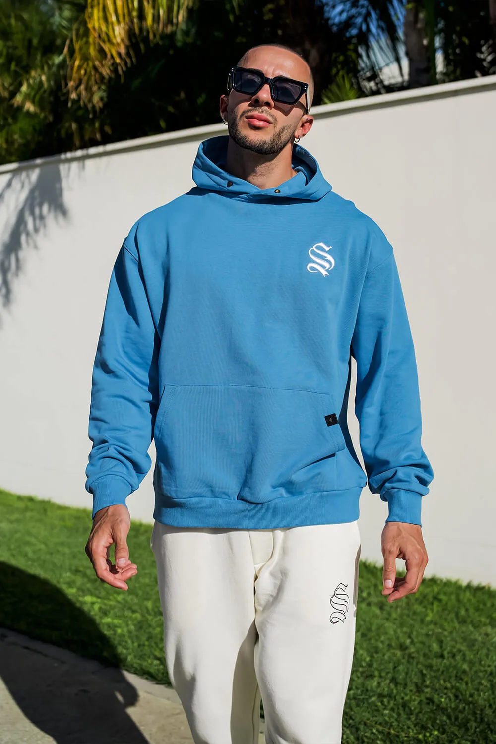 Script Core Hoodie - Blue/White