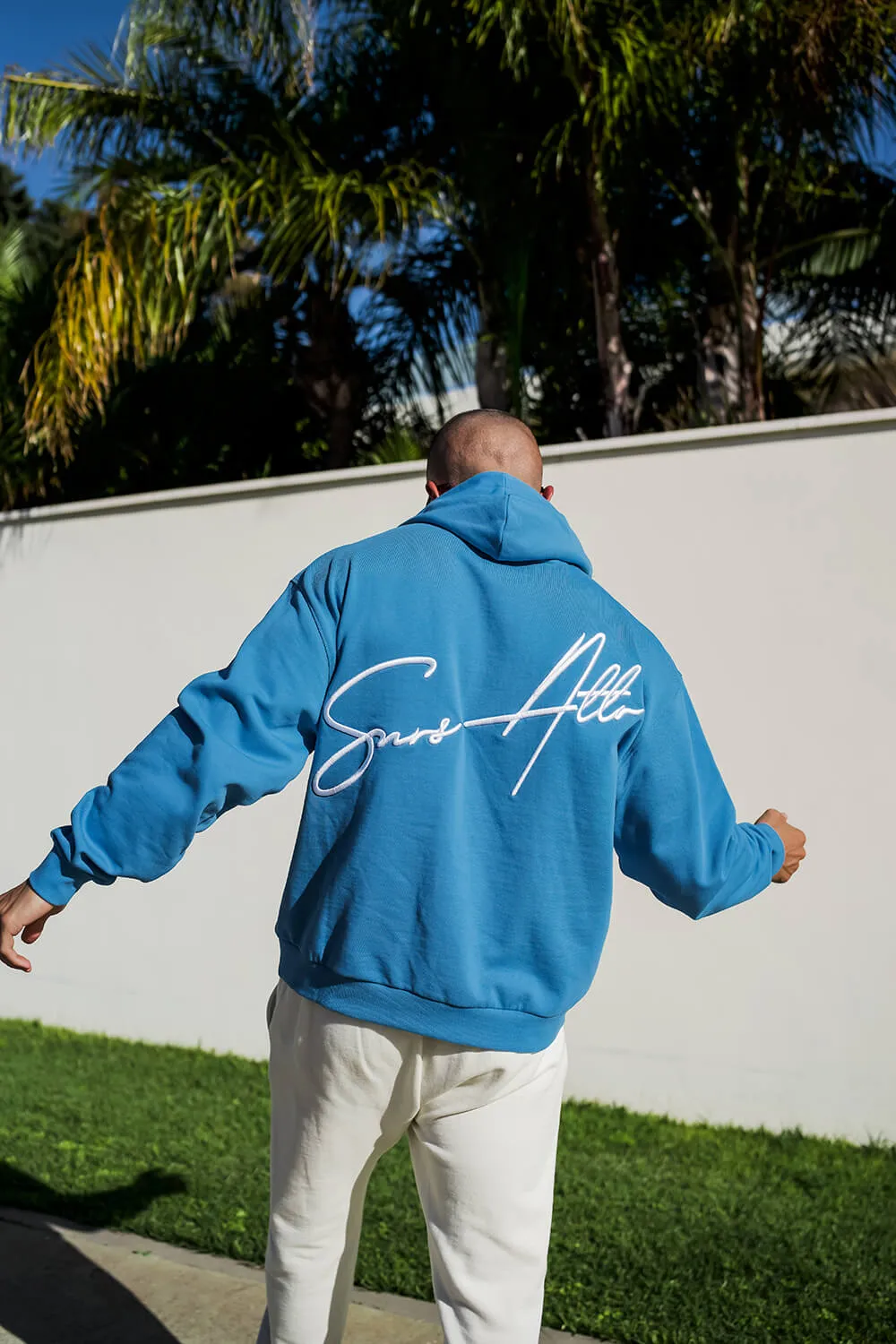 Script Core Hoodie - Blue/White