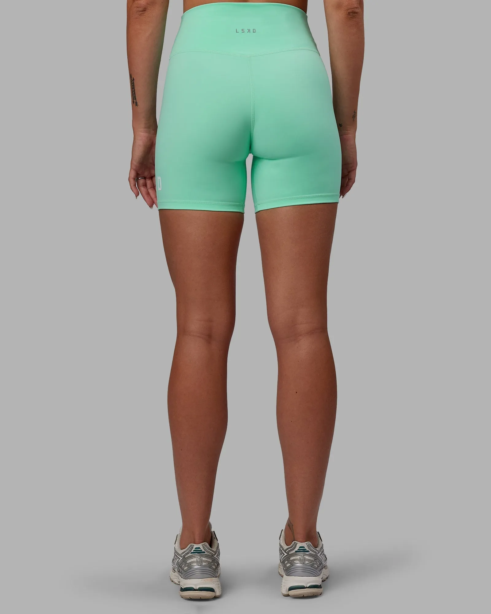 Shayna Jack X LSKD Evolved Mid-Length Shorts - Ice Green-White