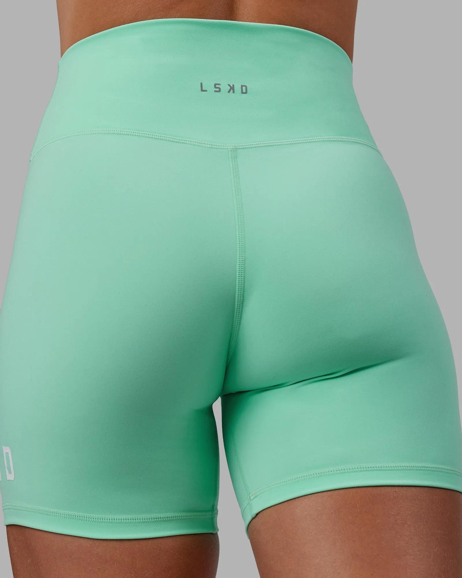 Shayna Jack X LSKD Evolved Mid-Length Shorts - Ice Green-White