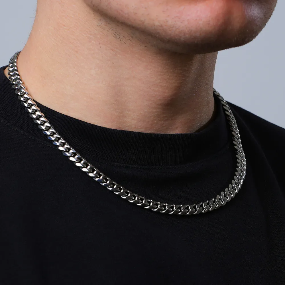 Silver Thick Cuban Chain (8MM)