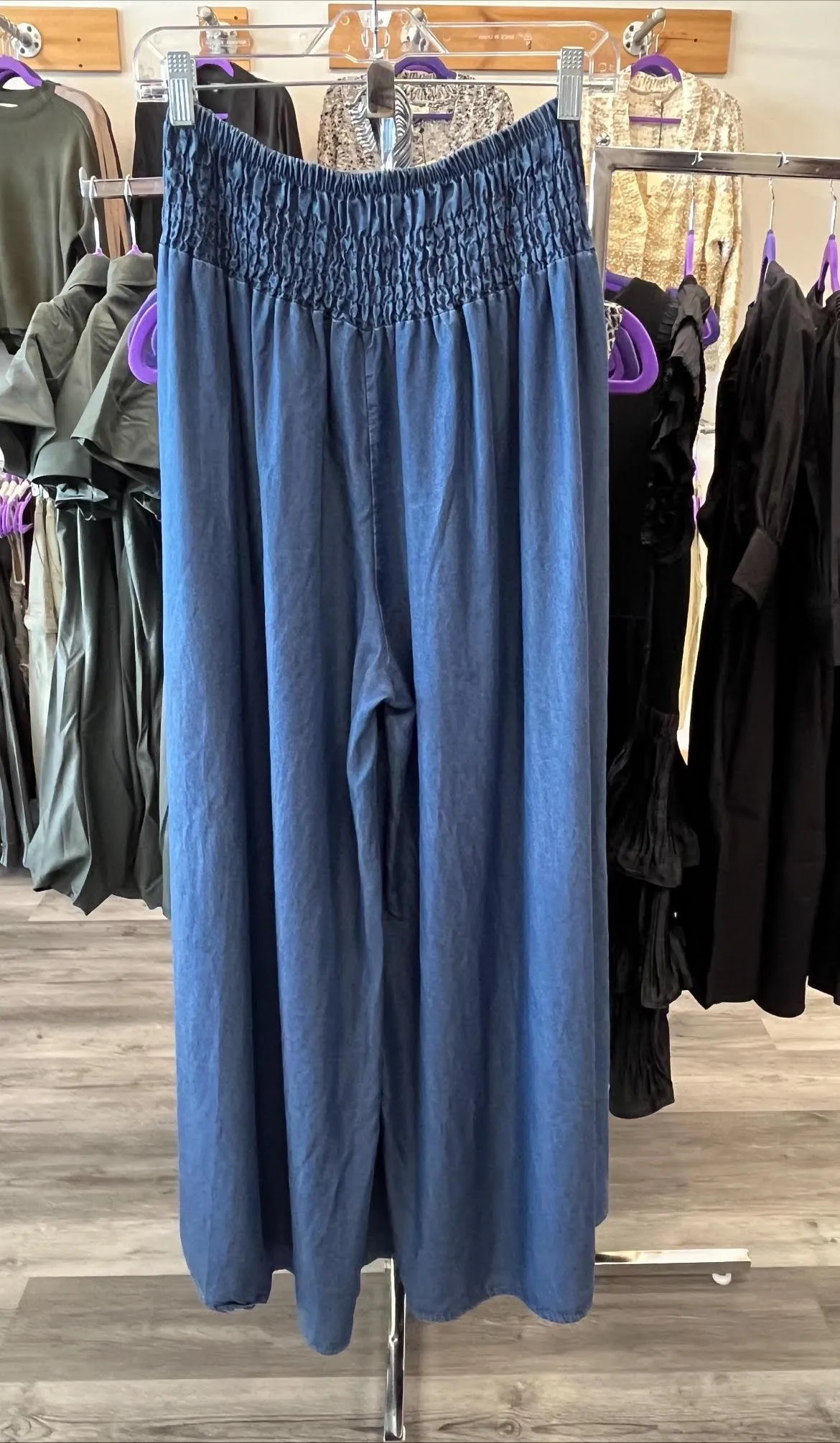 Smock Top Wide Leg Pants