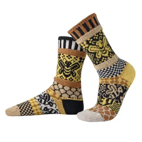 Solmate Adult Crew Honey Bee Sock