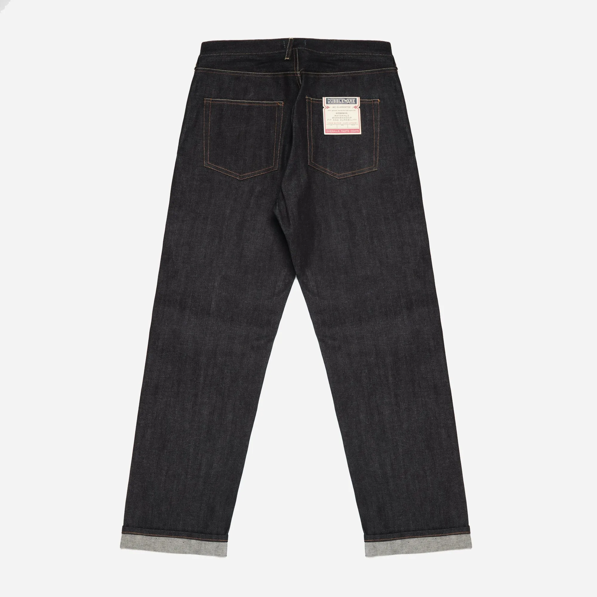 STRAIGHT 5 POCKET JEANS MADE IN ITALY - RAW INDIGO DENIM