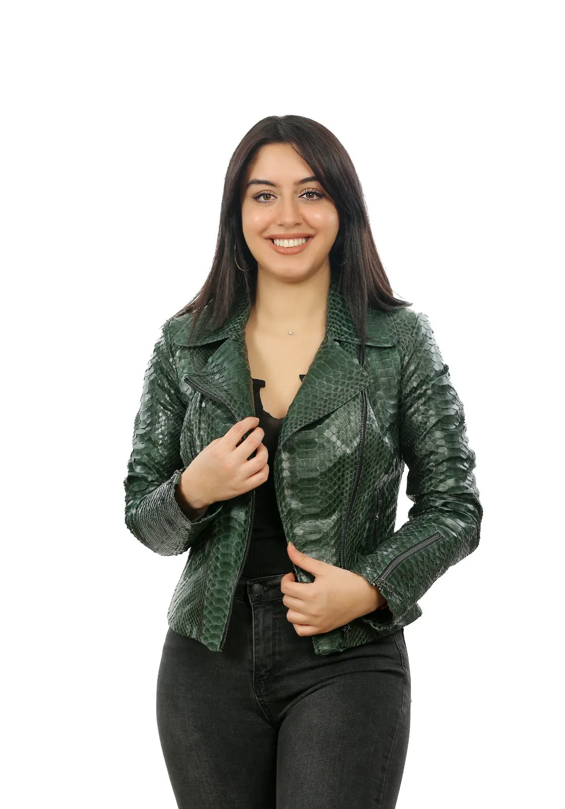 The Canton Pyhtn Leather  Women Jacket