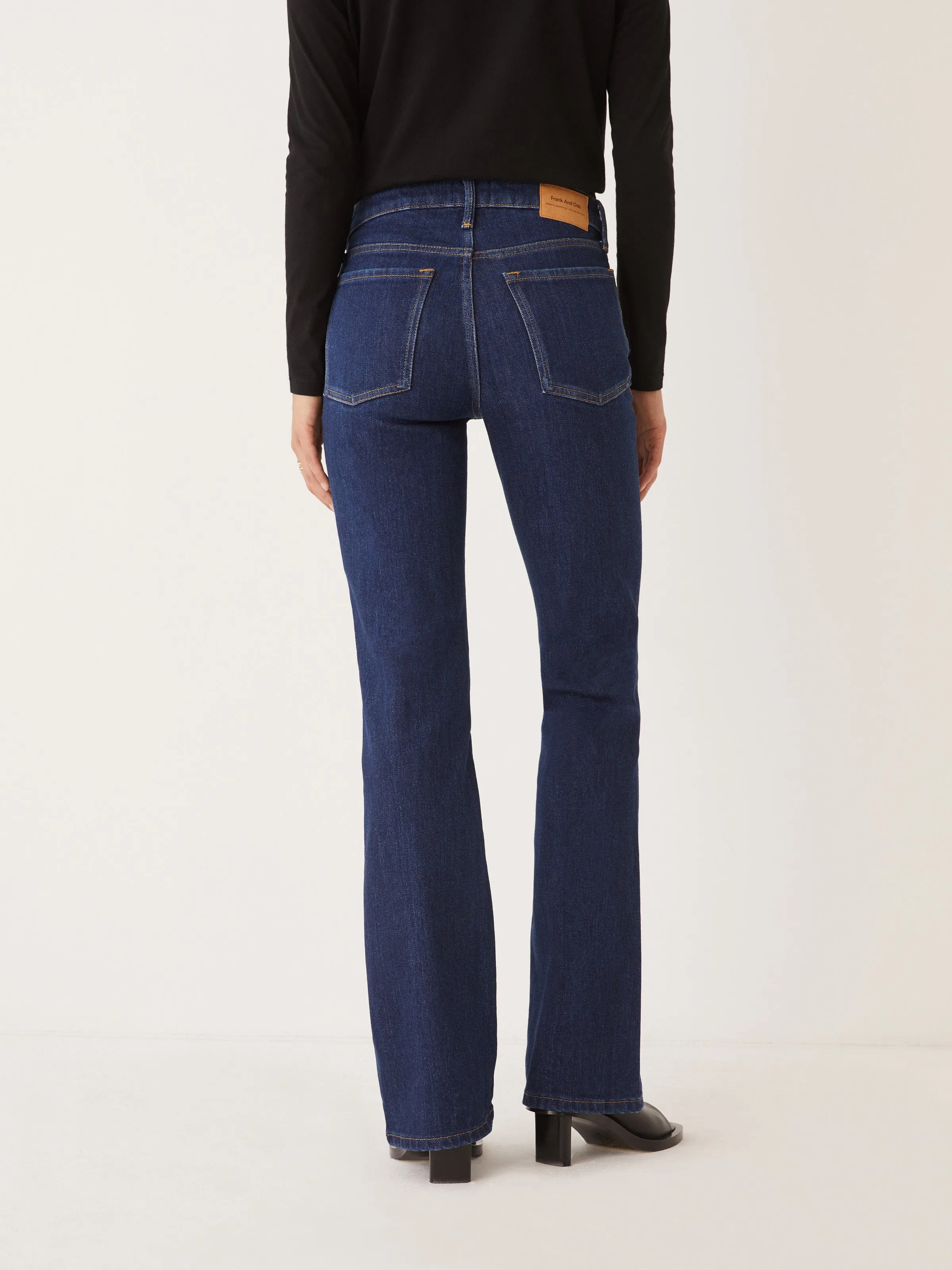 The Joan Mid Rise Bootcut Jean in Dark Indigo