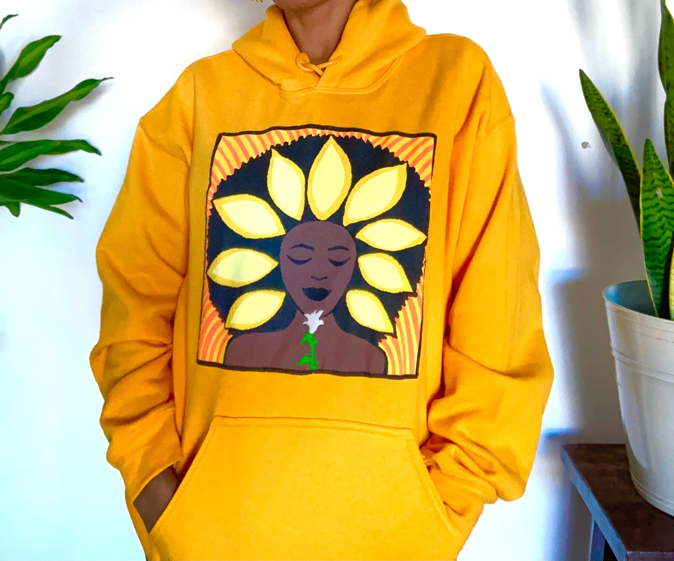 The Sunflower Hoodie in Yellow Gold