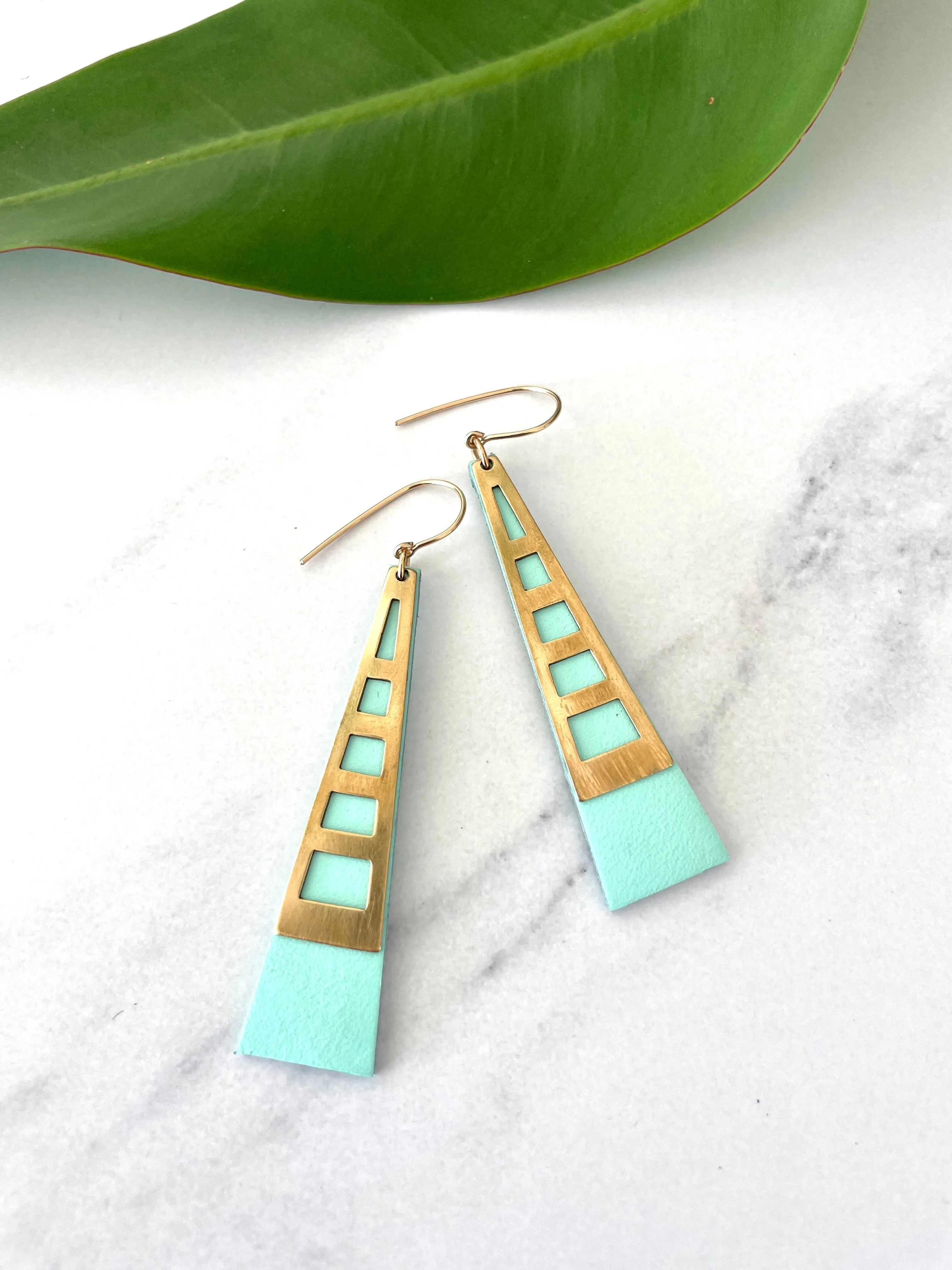 Tower Earrings -Windows of Mint