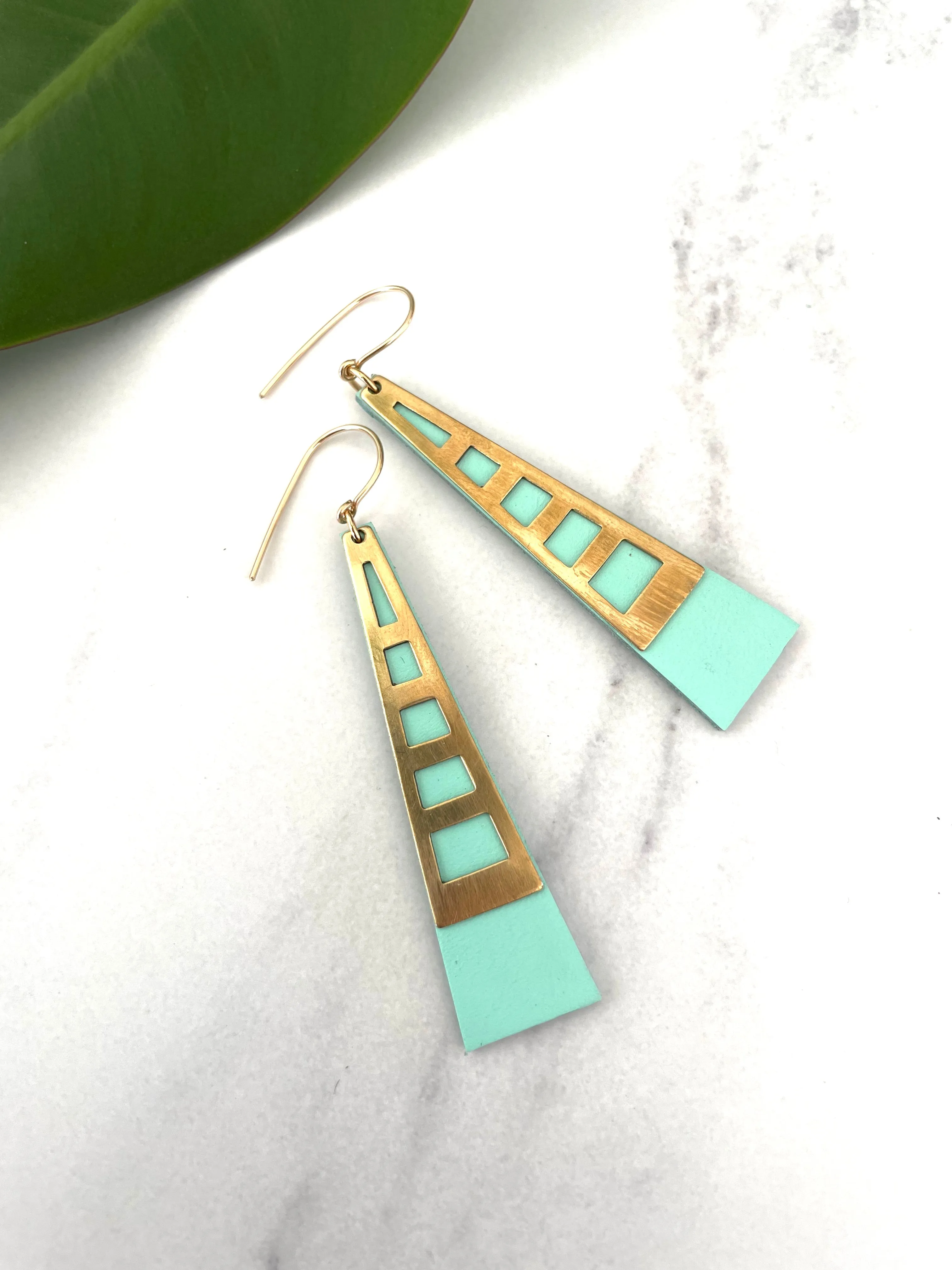 Tower Earrings -Windows of Mint