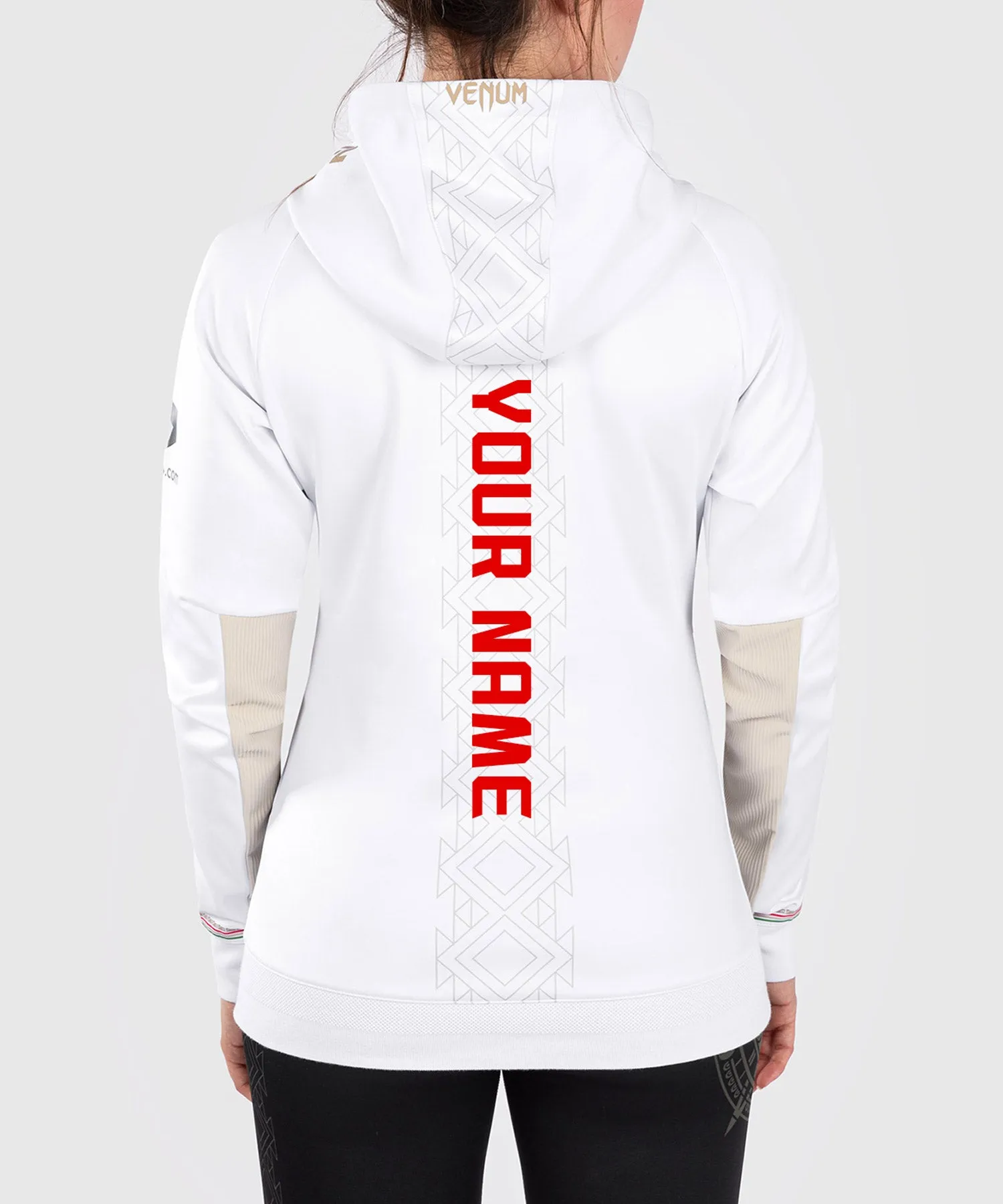 UFC Noche by Venum Personalized Authentic Fight Night Women's Walkout Hoodie - White