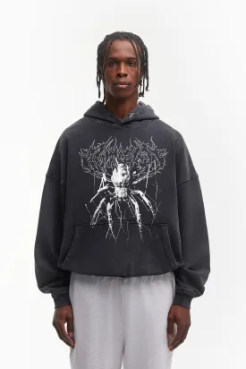 VENOM BLACK WASHED HOODIE