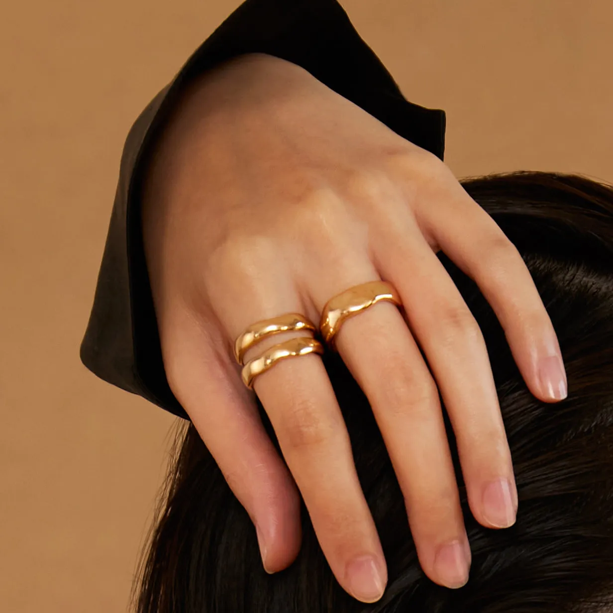 Wavi Ring - Thin - Gold