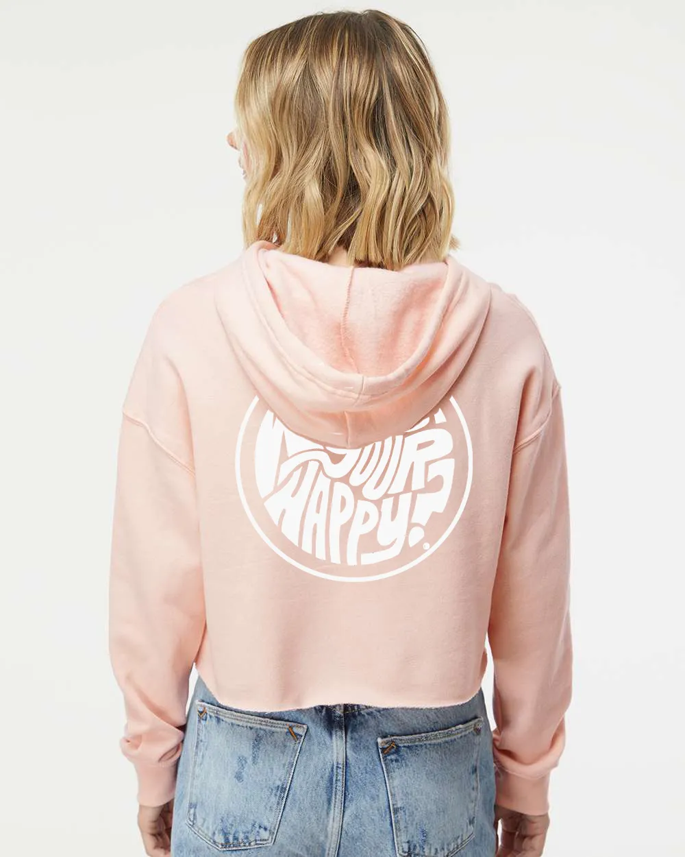 What's Your Happy? Cropped Women's pullover hoodie