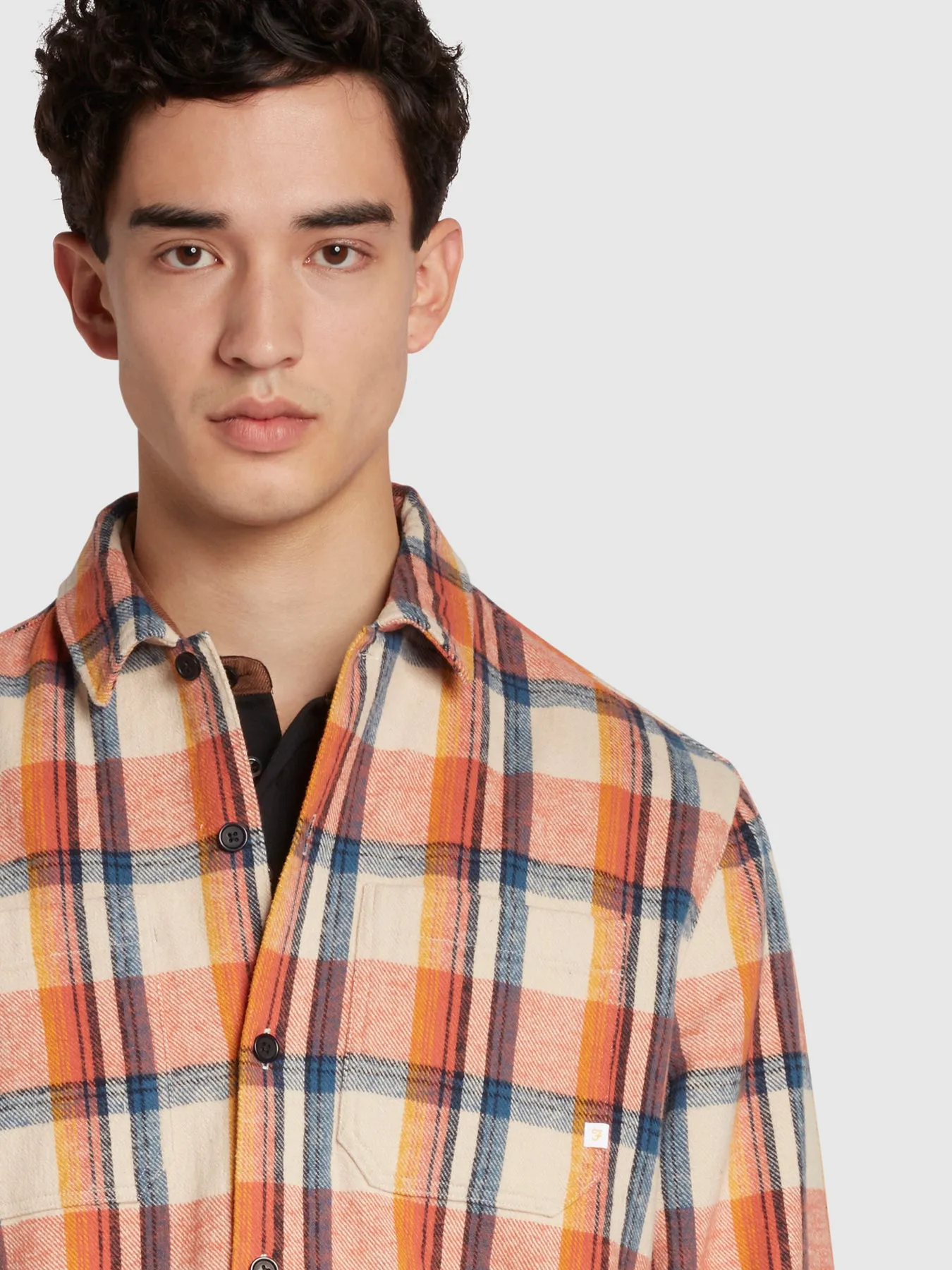 Whistler Relaxed Fit Organic Cotton Check Shirt In Cream