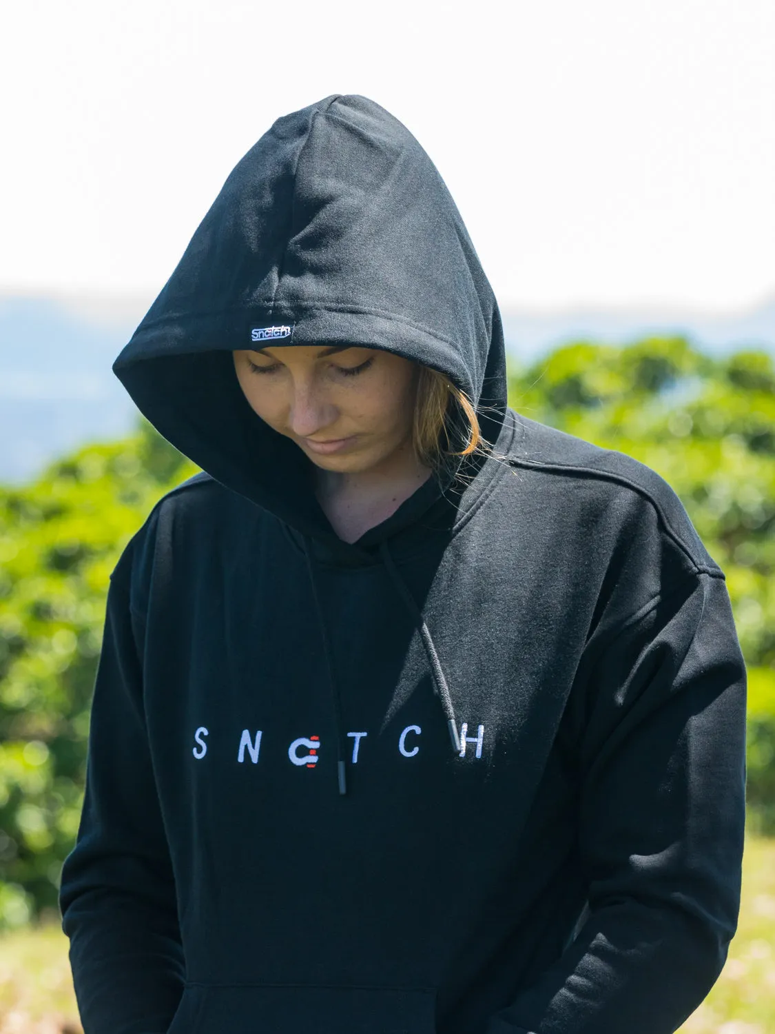 Women's Embroidered SNATCH Hoodie Black - SF2301BK