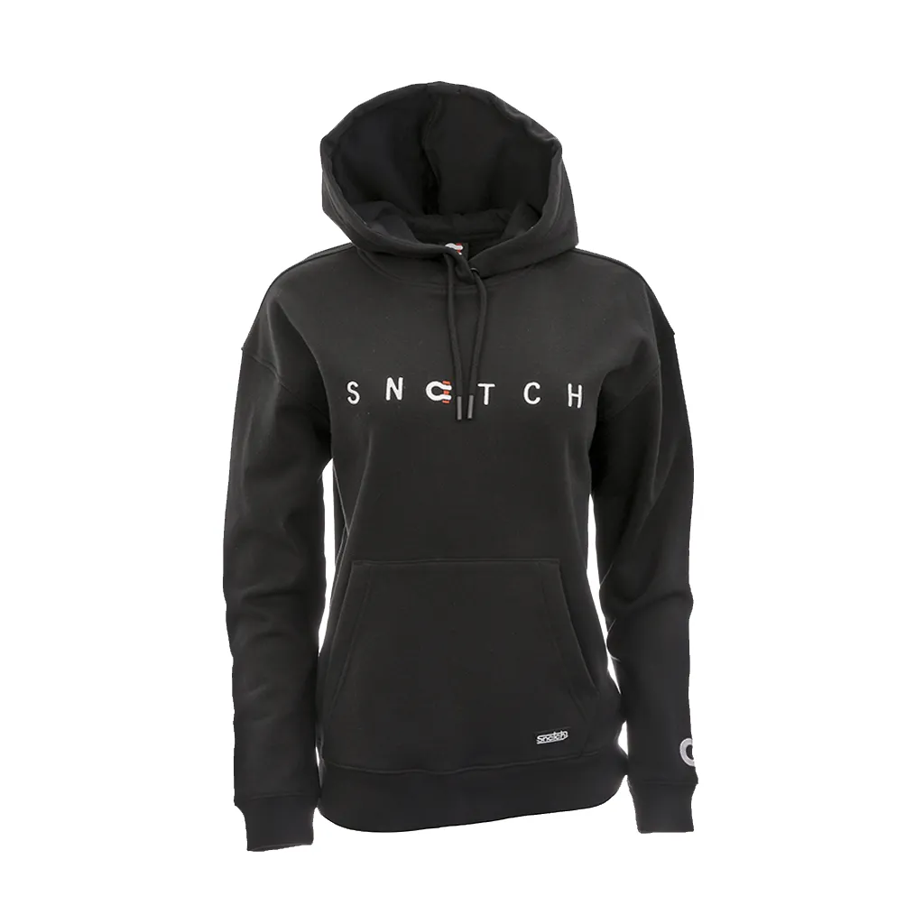 Women's Embroidered SNATCH Hoodie Black - SF2301BK