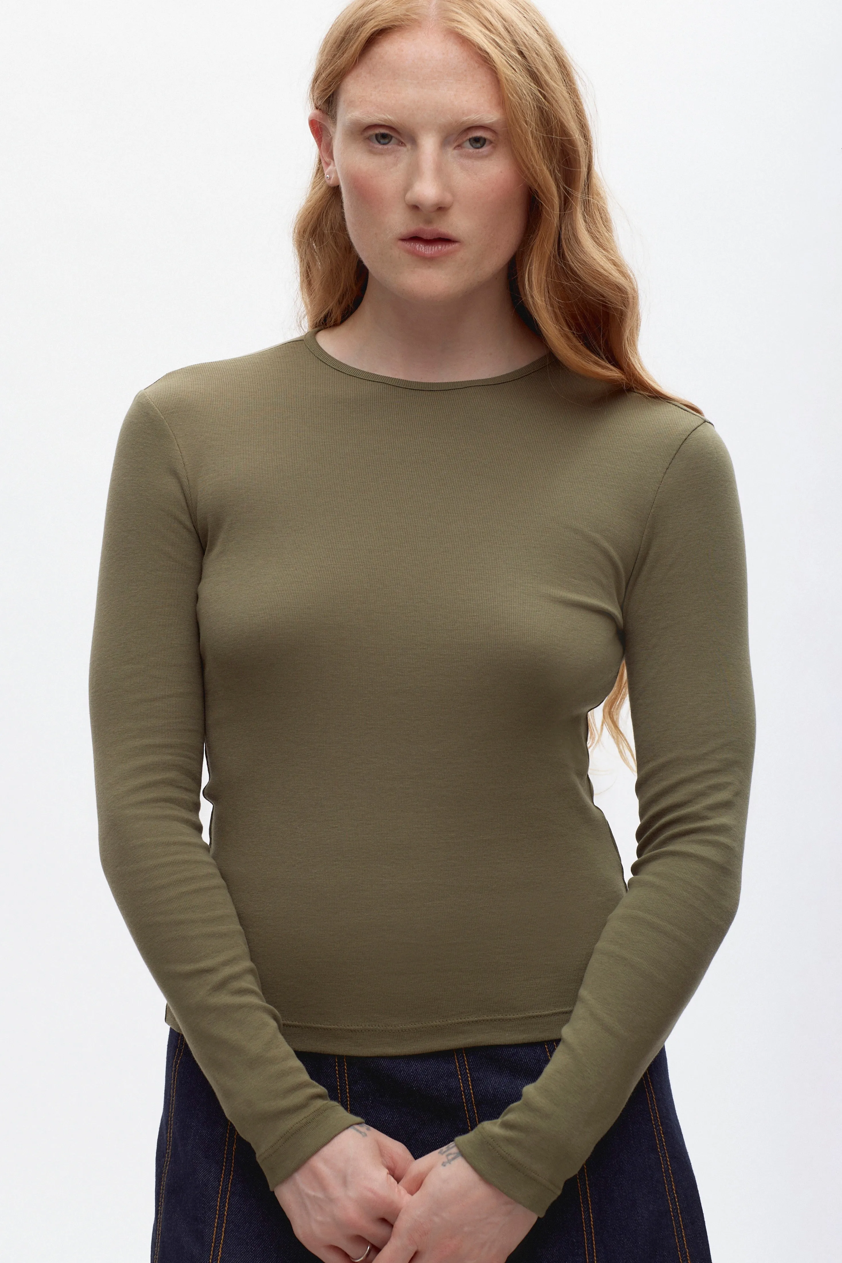 Women's Fitted Longsleeve in Olive